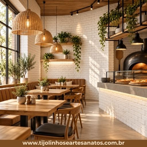 Ambiente com tijolinhos brancos — inspiração 8