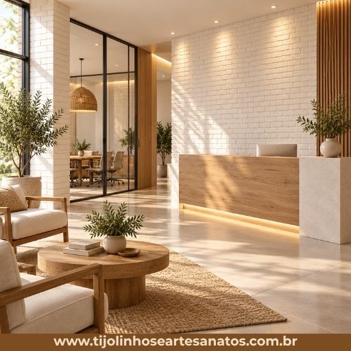 Ambiente com tijolinhos brancos — inspiração 4